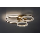 Rabalux 71473 LED prisadené stropné svietidlo Rivona | 38W integrovaný LED zdroj | 3500lm | 3000-6500K | diaľkové ovládanie | stmievač | zlatá