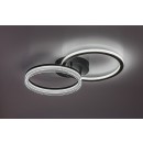 Rabalux 71479 LED prisadené stropné svietidlo Seraphiel | 38W integrovaný LED zdroj | 3100lm | 3000-6500K | diaľkové ovládanie | stmievač | čierna