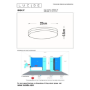 Lucide L791112430 LED prisadené stropné svietidlo BISKIT  | 12W integrovaný LED zdroj | 600lm | 2700K