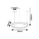 Rabalux 98072115 LED závesné stropné svietidlo Silnora | 45W integrovaný LED zdroj | 3000lm | 3000+4000+6500K