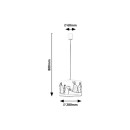 Rabalux 98072166 závesné stropné svietidlo Flappy E27