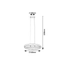 Rabalux 98072221 LED závesné stropné svietidlo Thric  | 42W integrovaný LED zdroj | 3500lm | 3000K