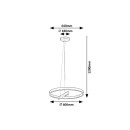 Rabalux 98072222 LED závesné stropné svietidlo Thrac  | 34W integrovaný LED zdroj | 1700lm | 4000K