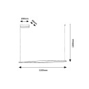 Rabalux 98072234 LED závesné stropné svietidlo Elvio | 28W integrovaný LED zdroj | 2150lm | 3000K