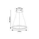 Rabalux 98072301 LED závesné stropné svietidlo Isaure  | 35W integrovaný LED zdroj | 2200lm | 3000+4000+6500K