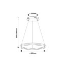 Rabalux 98072302 LED závesné stropné svietidlo Isaure  | 45W integrovaný LED zdroj | 3000lm | 3000+4000+6500K