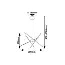 Rabalux 98072338 LED závesné stropné svietidlo Henli2  | 40W integrovaný LED zdroj | 2800lm | 3000K