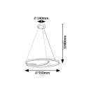 Rabalux 98072367 LED závesné stropné svietidlo Niloo  | 40W integrovaný LED zdroj | 2080lm | 4000K