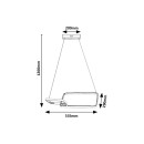 Rabalux 98072368 LED závesné stropné svietidlo Malwen  | 36W integrovaný LED zdroj | 2200lm | 4000K