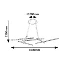 Rabalux 98072369 LED závesné stropné svietidlo Severine  | 40W integrovaný LED zdroj | 2400lm | 3000-6500K