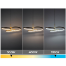 Rabalux 72400 LED závesné stropné svietidlo Isidora | 50W integrovaný LED zdroj | 4000lm | 3000-6500K | diaľkové ovládanie | stmievač | na lanku | béžová