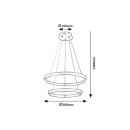 Rabalux 72403 LED závesné stropné svietidlo Nevira | 45W integrovaný LED zdroj | 3150lm | 3000-6500K | diaľkové ovládanie | stmievač | na lanku | hnedá