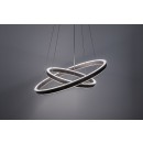 Rabalux 72403 LED závesné stropné svietidlo Nevira | 45W integrovaný LED zdroj | 3150lm | 3000-6500K | diaľkové ovládanie | stmievač | na lanku | hnedá