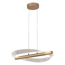Rabalux 72463 LED závesné stropné svietidlo Olyssia | 24W integrovaný LED zdroj | 1300lm | 3000K | na lanku | zlatá
