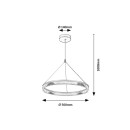 Rabalux 72471 LED závesné stropné svietidlo Rivona | 24W integrovaný LED zdroj | 1700lm | 3000-6500K | diaľkové ovládanie | stmievač | na lanku | zlatá