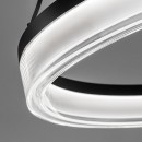 Rabalux 72478 LED závesné stropné svietidlo Seraphiel | 24W integrovaný LED zdroj | 1610lm | 3000-6500K | diaľkové ovládanie | stmievač | na lanku | čierna