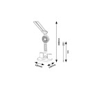 Rabalux 74030 LED stolná lampička Novilo | 7W integrovaný LED zdroj | 420lm | 3000/4000/6000K | vypínač | biela