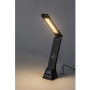 Rabalux 74036 LED stolná lampička Serilo | 6W integrovaný LED zdroj | 360lm | 3000/4000/6000K | vypínač | stmievač | čierna
