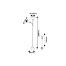 Rabalux 74102 stojacia lampa ActionPro E14 | vypínač | zelená