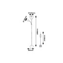 Rabalux 74103 stojacia lampa ActionPro E14 | vypínač | béžová
