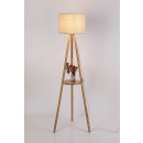 Rabalux 74108 stojacia lampa Trevia E27 | vypínač | béžová