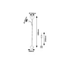 Rabalux 74109 stojacia lampa ActionPro E14 | vypínač | čierna