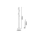 Rabalux 74415 LED stojacia lampa Zofrael | 12W integrovaný LED zdroj | 760lm | 3000K | vypínač | zlatá