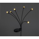 Rabalux 77043 LED solárne vonkajšie nástenné svietidlo Tavira | 0,1W integrovaný LED zdroj | 3lm | 3000K | čierna