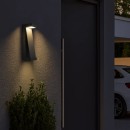 Rabalux 77067 LED vonkajšie nástenné svietidlo Bradu | 12W integrovaný LED zdroj | 845lm | 3000K | antracit