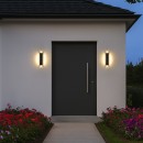 Rabalux 77077 LED vonkajšie nástenné svietidlo Pemba | 18W integrovaný LED zdroj | 1300lm | 3000K | čierna