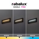 Rabalux 77190 LED vonkajšie nástenné svietidlo Kavala | 6W integrovaný LED zdroj | 250lm | 3000/4000/6000K | čierna