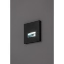 Rabalux 77195 LED vonkajšie nástenné svietidlo Lunca | 1W integrovaný LED zdroj | 15lm | 3000/4500/6500K | čierna