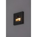 Rabalux 77197 LED vonkajšie nástenné svietidlo Lunca | 1W integrovaný LED zdroj | 15lm | 3000/4500/6500K | pohybové čidlo | čierna