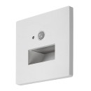 Rabalux 77198 LED vonkajšie nástenné svietidlo Lunca | 1W integrovaný LED zdroj | 50lm | 3000/4500/6500K | pohybové čidlo | biela