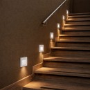 Rabalux 77198 LED vonkajšie nástenné svietidlo Lunca | 1W integrovaný LED zdroj | 50lm | 3000/4500/6500K | pohybové čidlo | biela