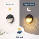 Rabalux 77203 LED solárne vonkajšie nástenné svietidlo Lermos | 0,1W integrovaný LED zdroj | 3lm | 3000K | čierna