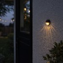 Rabalux 77203 LED solárne vonkajšie nástenné svietidlo Lermos | 0,1W integrovaný LED zdroj | 3lm | 3000K | čierna
