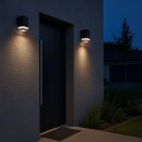 Rabalux 77209 LED vonkajšie nástenné svietidlo Urfa Line | 9W integrovaný LED zdroj | 810lm | 3000/4000/6000K | antracit
