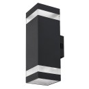 Rabalux 77210 LED vonkajšie nástenné svietidlo Urfa Line | 16W integrovaný LED zdroj | 1500lm | 3000/4000/6000K | antracit