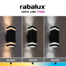 Rabalux 77210 LED vonkajšie nástenné svietidlo Urfa Line | 16W integrovaný LED zdroj | 1500lm | 3000/4000/6000K | antracit