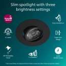 Philips 8721103037992 LED zapustené svietidlo Cilantro  | 5W integrovaný LED zdroj | 550lm | 4000K | čierna