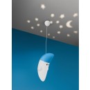 LED detské závesné svietidlo - luster Philips BUDDY 1x2W / 1x20W E27 - modré