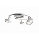 LED prisadené stropné svietidlo bodové Philips SEPIA 3x3W -> nahrádza 55W - matný chróm