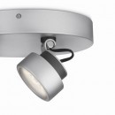 LED prisadené stropné svietidlo bodové Philips RIMUS 3x3W -> nahrádza 55W - šedá