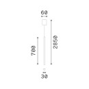 Ideal lux 352121 LED závesné stropné svietidlo LOOK  | 12W integrovaný LED zdroj | 660lm | 3000K | na lanku | bronz
