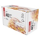 Emos D3AW01 vianočná nano reťaz 4m 40 LED | 2,4W | IP44 - teplá biela, časovač, medená
