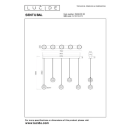 Lucide L134982530 LED závesné stropné svietidlo SENTUBAL  | 5x5,3W integrovaný LED zdroj | 5x230lm | 2700K