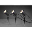 Trio 800260342 set 3 vonkajších reflektorov Ubangi 3x28W | GU10 | IP65 - k zapichnutieu do zeme