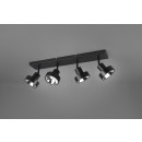 Trio 800700432 prisadené stropné bodové svietidlo Leon 4x35 W | GU10 | IP20 - čierna