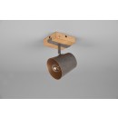 Trio 801900167 nástenné či stropné bodové svietidlo Bell 1x25W | E14 - antický nikel, drevo